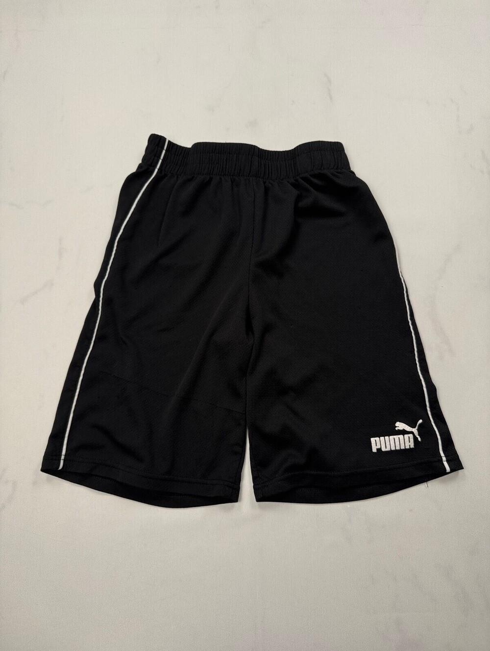 Puma Athletic Shorts Black 90s Streetwear - Boys M